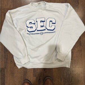 White SEC Conference Men's Sweater large